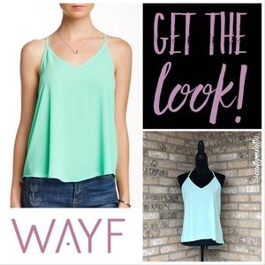 Like New! Size S Mint Green T-Strap WAYF Camisole